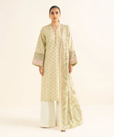 2 Piece - Embroidered Light Khaddar Suit