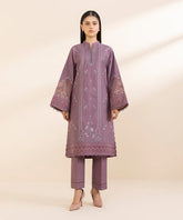 2 Piece - Embroidered Dobby Suit