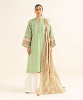 2 Piece - Embroidered Light Khaddar Suit