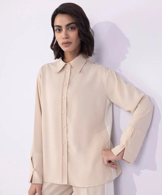Button-Through Shirt With Side Panels